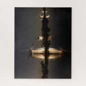 Windmills and water illuminated at night legpuzzel (Verticaal)