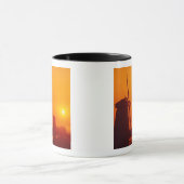 Windmills bij zonsondergang, Schermerhorn, Nederla Mok (Midden)