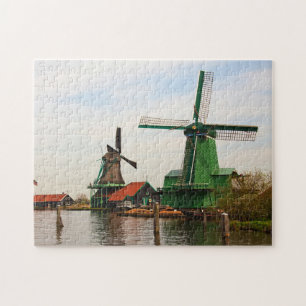 Windmills Classic Dutch Historic Jigzaag Puzzle Legpuzzel