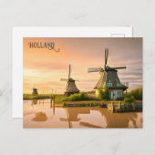 Windmills Holland Nederland Briefkaart (Voorkant / Achterkant)