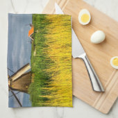 Windmills in Kinderdijk, Holland, Nederland Theedoek (Quarter Fold)