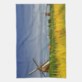 Windmills in Kinderdijk, Holland, Nederland Theedoek (Verticaal)