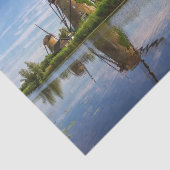 Windmills in Kinderdijk, Holland, Nederland Tissuepapier (Detail)
