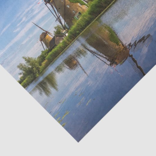 Windmills in Kinderdijk, Holland, Nederland Tissuepapier (Detail)