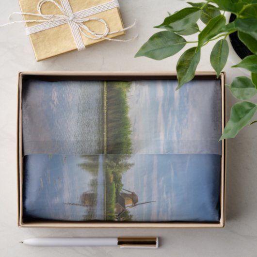 Windmills in Kinderdijk, Holland, Nederland Tissuepapier (Geschenk)