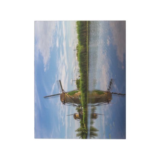 Windmills in Kinderdijk, Nederland Notitieblok (Linkerzijde)