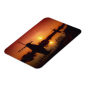 Windmills in sunset, Kinderdijk, Nederland Magneet (Linkerzijde)