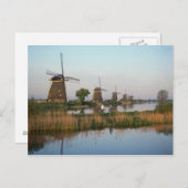 Windmills, Kinderdijk, Nederland Briefkaart (Voorkant / Achterkant)