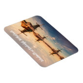 Windmills Kinderdijk Nederland gestileerd Magneet (Rechterzijde)