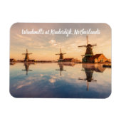Windmills Kinderdijk Nederland gestileerd Magneet (Horizontaal)