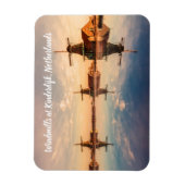 Windmills Kinderdijk Nederland gestileerd Magneet (Verticaal)