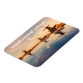 Windmills Kinderdijk Nederland gestileerd Magneet (Linkerzijde)