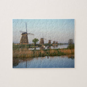 Windmills, Kinderdijk, Nederland Legpuzzel
