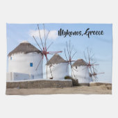 Windmills, Mykonos, Griekenland Theedoek (Horizontaal)