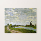 Windmills nabij Zaandam Monet Fine Art Legpuzzel (Horizontaal)