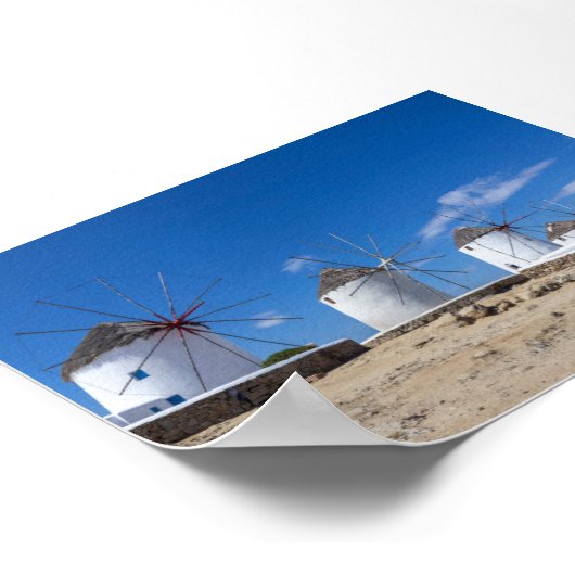 Windmills of Mykonos Poster (Hoek)