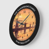 Windmills Sunset Kinderdijk - Waterverf verf  Grote Klok (Hoek)