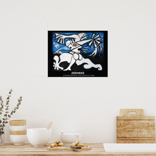 "Windmills van een Master Mind" door Zermeno Poster (Keuken)