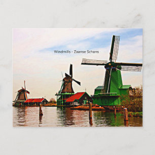 Windmills-Zaanse Schans Briefkaart