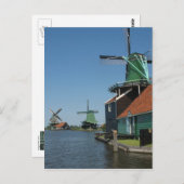 Windmills Zaanse Schans in Nederland Briefkaart (Voorkant / Achterkant)