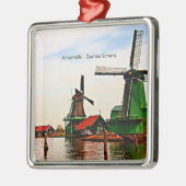 Windmills-Zaanse Schans Metalen Ornament (Links)