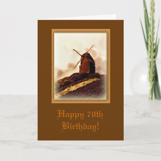 Windmolen 70e Verjaardag Kaart (Voorkant)