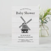  Windmolen Baby shower Kaart (Staand voorkant)