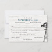 Windmolen Barn Wedding Reply Invitation Kaart (Voorkant)