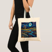 Windmolen bij nacht 4 tote bag (Voorkant (product))