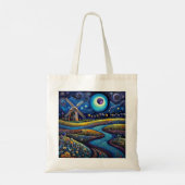 Windmolen bij nacht 4 tote bag (Achterkant)