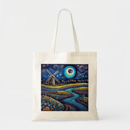Windmolen bij nacht 4 tote bag (Voorkant)