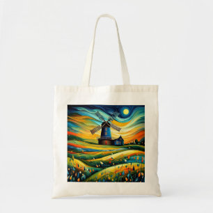 Windmolen bij nacht 8 tote bag
