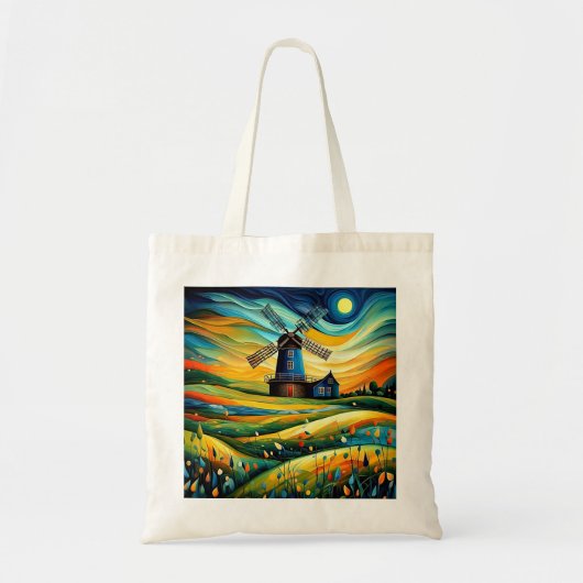 Windmolen bij nacht 8 tote bag (Voorkant)