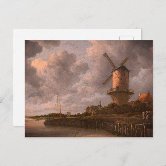 Windmolen bij Wijk bij Duurstede: Briefkaart (Voorkant / Achterkant)