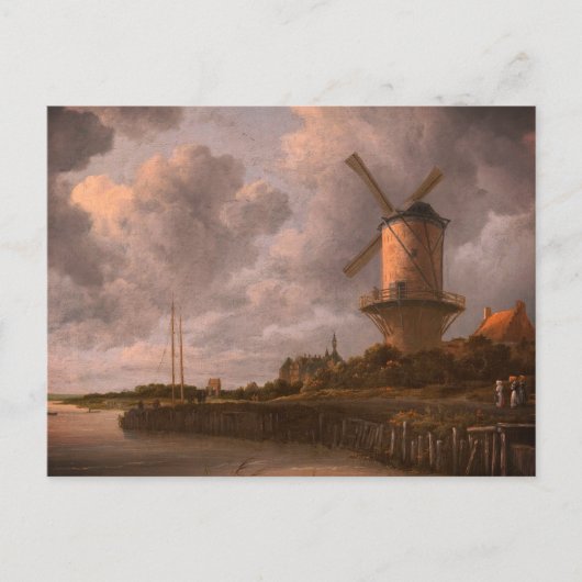 Windmolen bij Wijk bij Duurstede: Briefkaart (Voorkant)