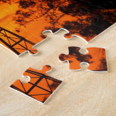Windmolen bij zonsondergang, Australië Legpuzzel (Zijkant)