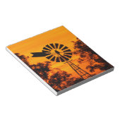 Windmolen bij zonsondergang, Australië Notitieblok (Schuin)