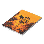 Windmolen bij zonsondergang, Australië Notitieblok (Linkerzijde)