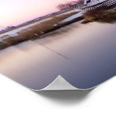 Windmolen bij zonsopgang in Holland in het winters Poster (Hoek)