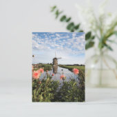 Windmolen, bloemen in Nederlands verticaal briefka Briefkaart (Staand voorkant)