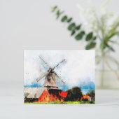 Windmolen Briefkaart (Staand voorkant)