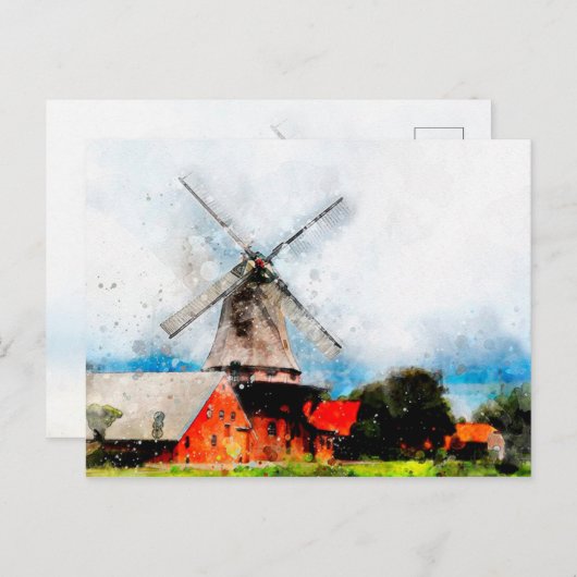 Windmolen Briefkaart (Voorkant / Achterkant)