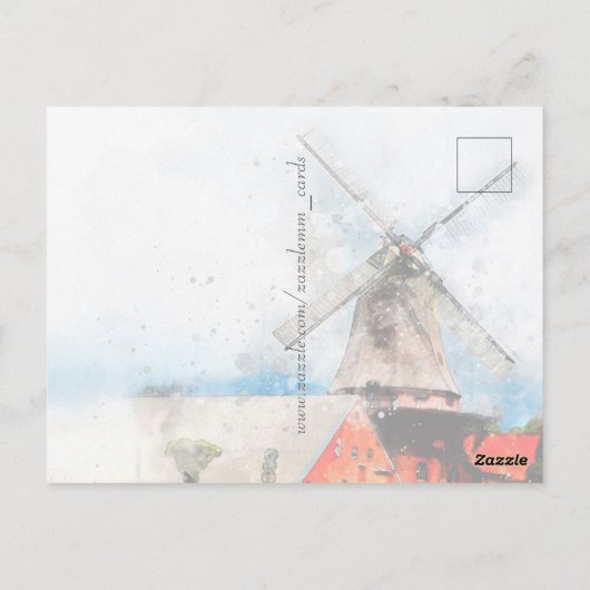 Windmolen Briefkaart (Achterkant)