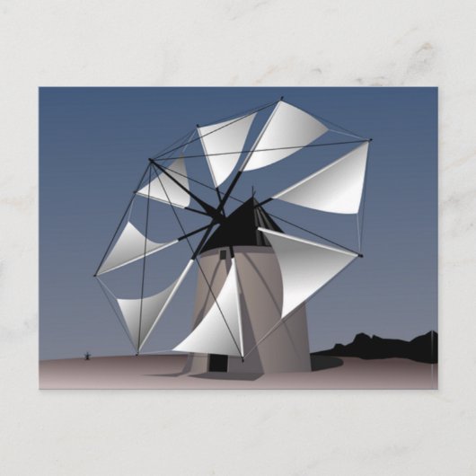 windmolen briefkaart (Voorkant)