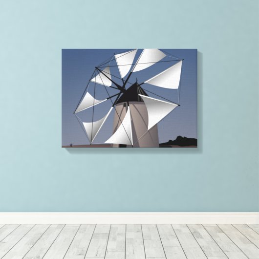 windmolen canvas afdruk (Insitu (Houten vloer))