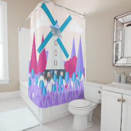 Windmolen Douchegordijn