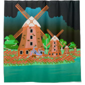 Windmolen Douchegordijn (Voorkant)