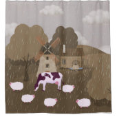 Windmolen Douchegordijn (Voorkant)