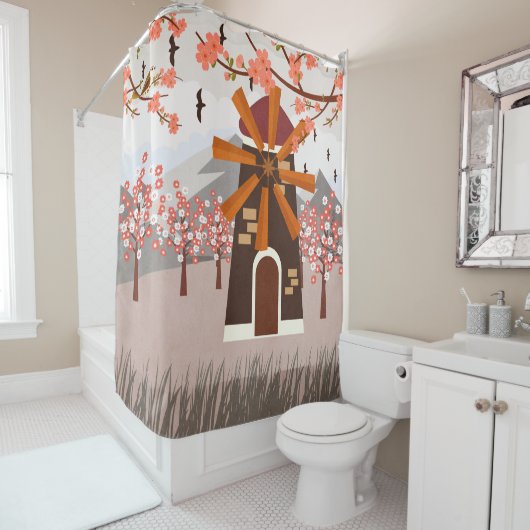 Windmolen Douchegordijn (In situ)