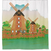 Windmolen Douchegordijn (Voorkant)
